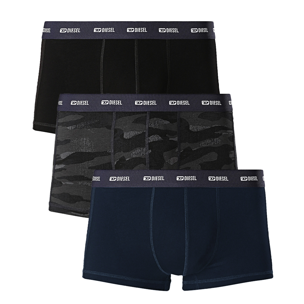 Diesel Boxershort Damien 3-pack blauw-zwart